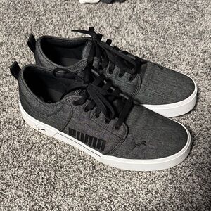 Puma Men's Charcoal and Black Sneakers